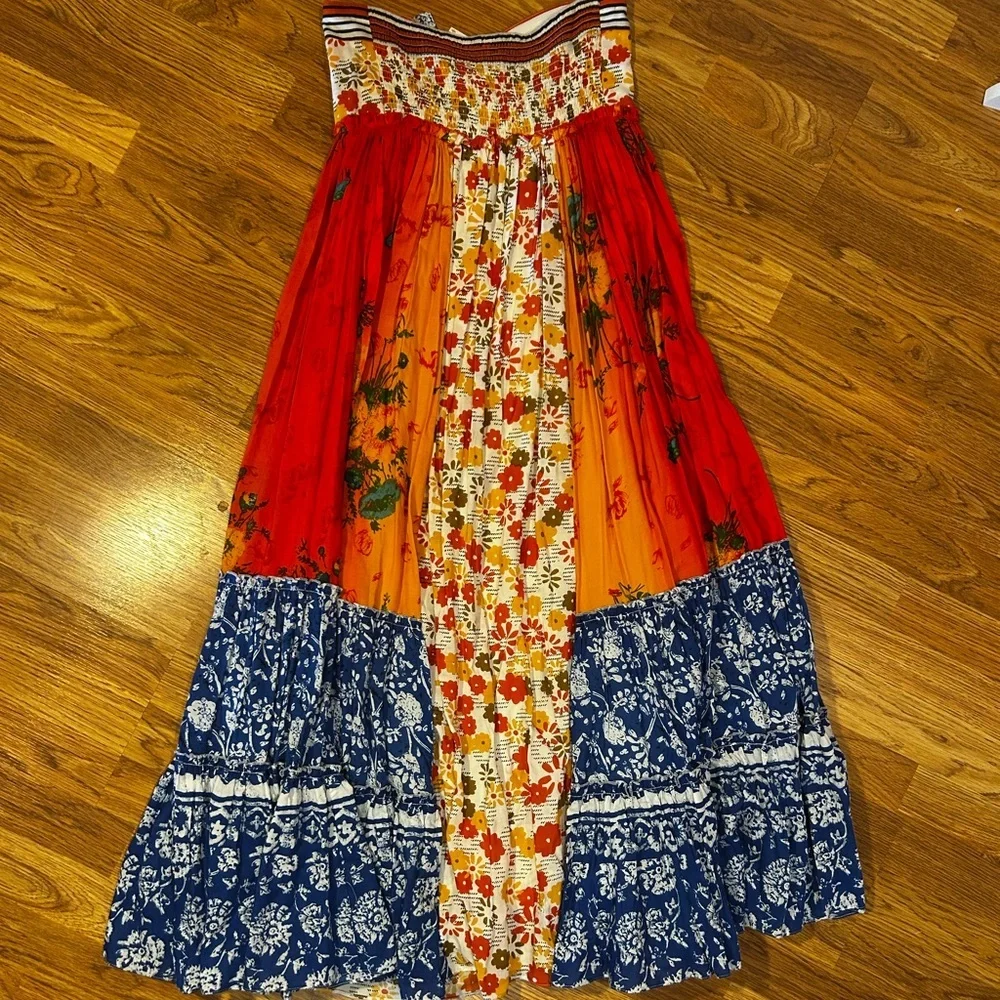 Free People Golden Dreams Strapless Maxi Dress Size Small - Picture 8 of 9